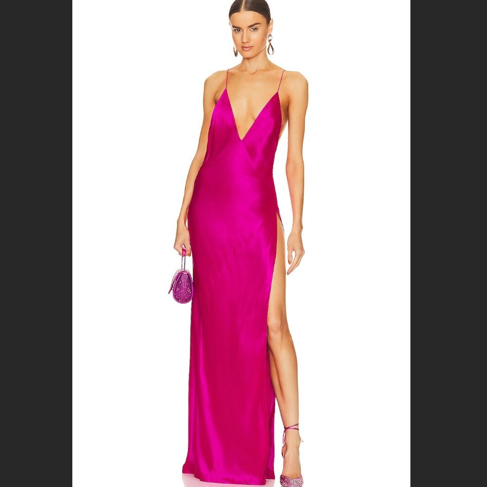 Retrofete Paloma Dress in Neon Pink (Size S)